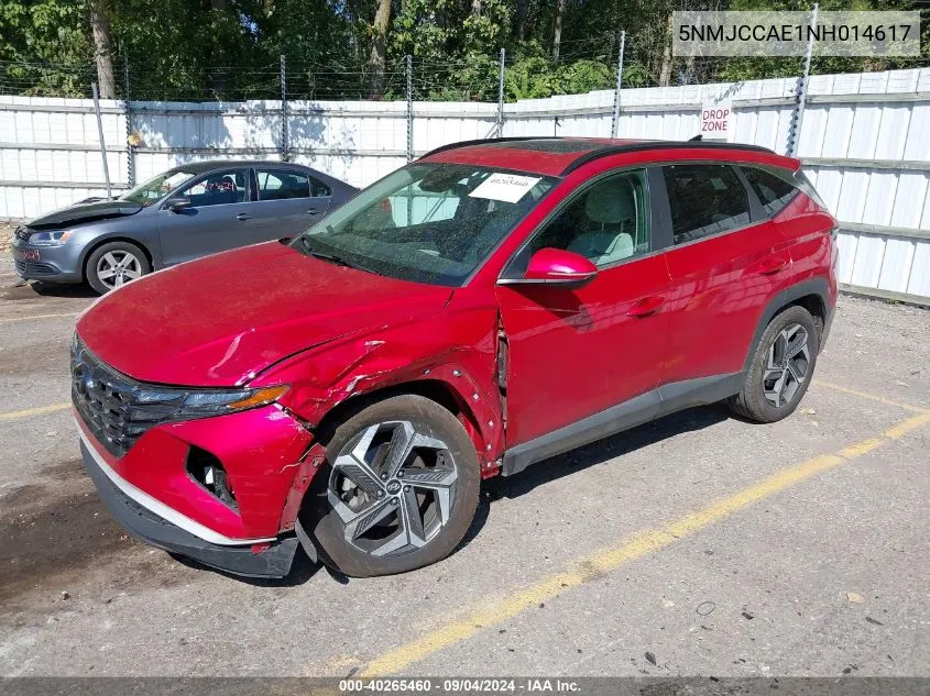 2022 Hyundai Tucson Sel VIN: 5NMJCCAE1NH014617 Lot: 40265460