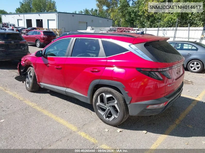 2022 Hyundai Tucson Sel VIN: 5NMJCCAE1NH014617 Lot: 40265460