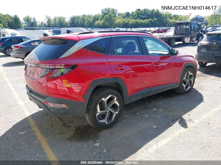 2022 Hyundai Tucson Sel VIN: 5NMJCCAE1NH014617 Lot: 40265460