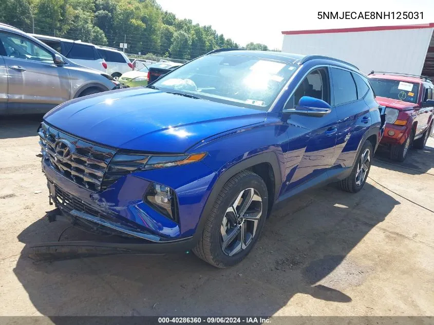 2022 Hyundai Tucson Limited VIN: 5NMJECAE8NH125031 Lot: 40286360