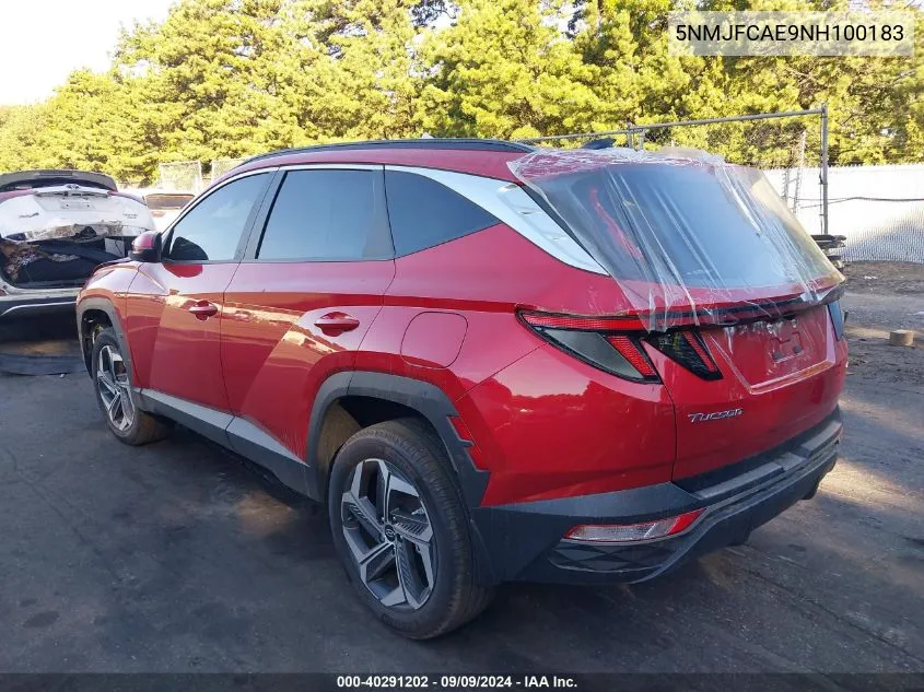 2022 Hyundai Tucson Sel VIN: 5NMJFCAE9NH100183 Lot: 40291202