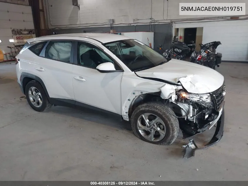 2022 Hyundai Tucson Se VIN: 5NMJACAE0NH019751 Lot: 40308125