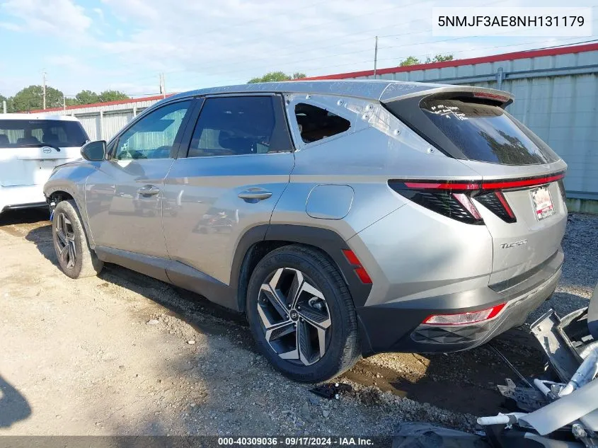 2022 Hyundai Tucson Sel VIN: 5NMJF3AE8NH131179 Lot: 40309036