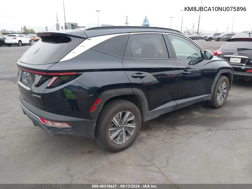 2022 Hyundai Tucson Blue VIN: KM8JBCA10NU075896 Lot: 40315437