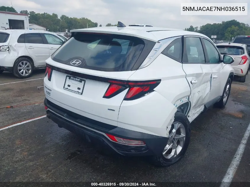 2022 Hyundai Tucson Se VIN: 5NMJACAE7NH036515 Lot: 40326915