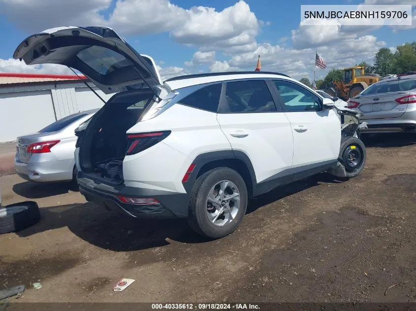 2022 Hyundai Tucson Sel VIN: 5NMJBCAE8NH159706 Lot: 40335612