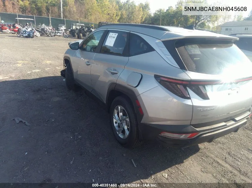 2022 Hyundai Tucson Sel VIN: 5NMJBCAE8NH045608 Lot: 40351460