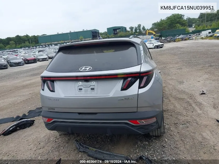 2022 Hyundai Tucson Hybrid Sel Convenience VIN: KM8JFCA15NU039951 Lot: 40364174