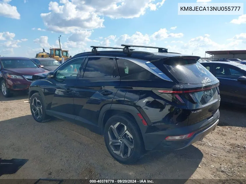 2022 Hyundai Tucson Hybrid Limited VIN: KM8JECA13NU055777 Lot: 40378778