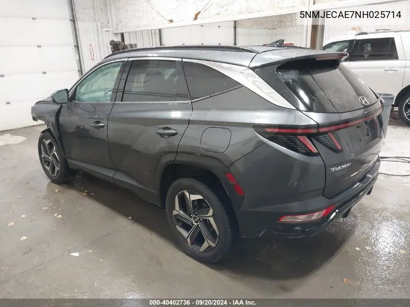 2022 Hyundai Tucson Limited VIN: 5NMJECAE7NH025714 Lot: 40402736