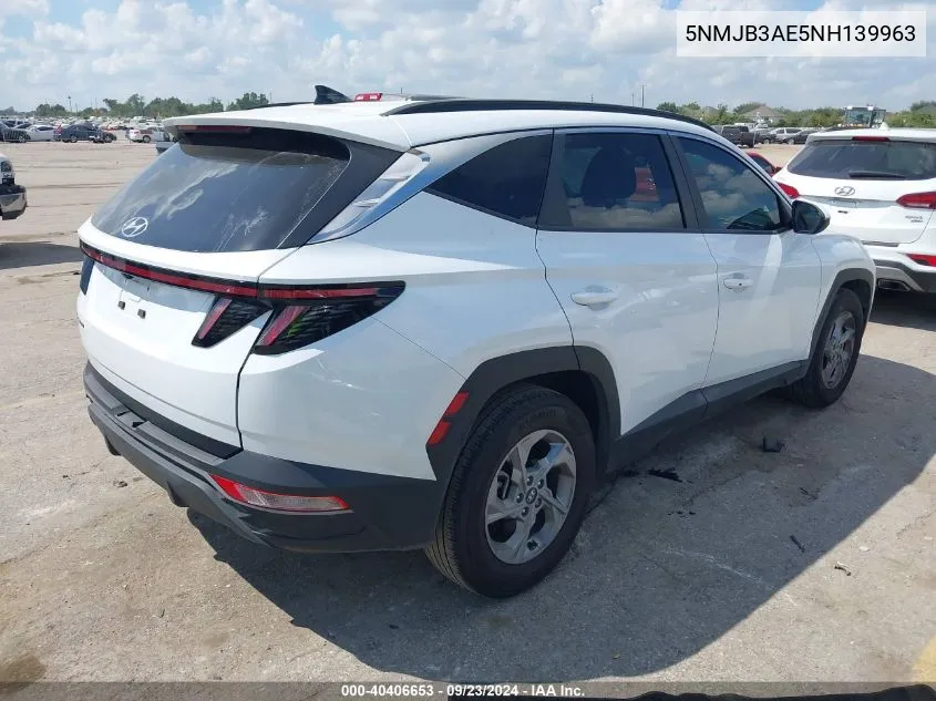 2022 Hyundai Tucson Sel VIN: 5NMJB3AE5NH139963 Lot: 40406653