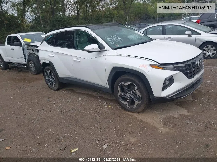 2022 Hyundai Tucson Limited VIN: 5NMJECAE4NH105911 Lot: 40412188