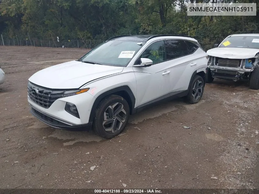 2022 Hyundai Tucson Limited VIN: 5NMJECAE4NH105911 Lot: 40412188