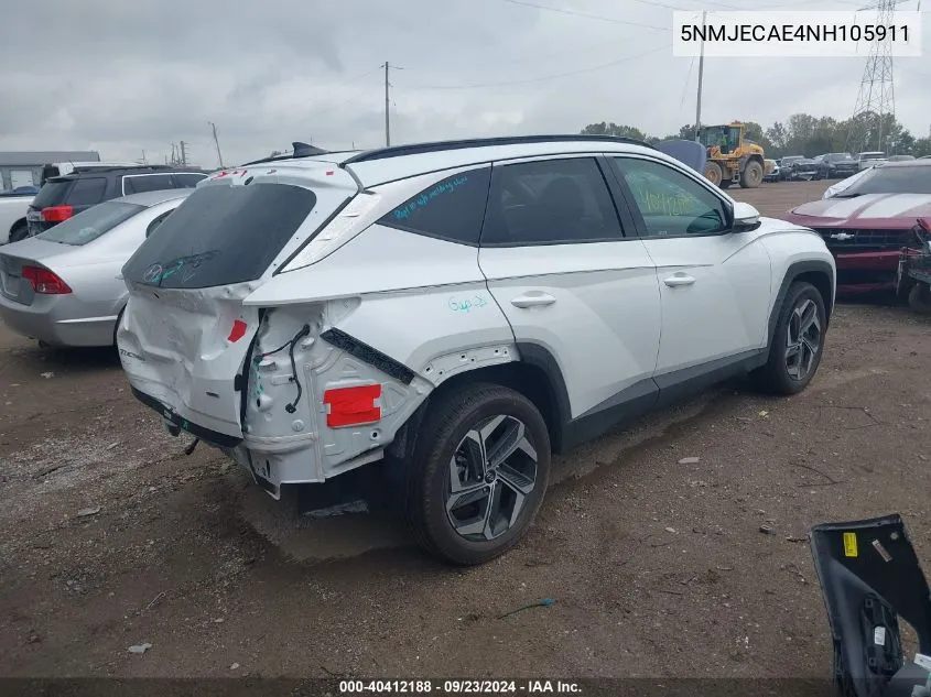 2022 Hyundai Tucson Limited VIN: 5NMJECAE4NH105911 Lot: 40412188