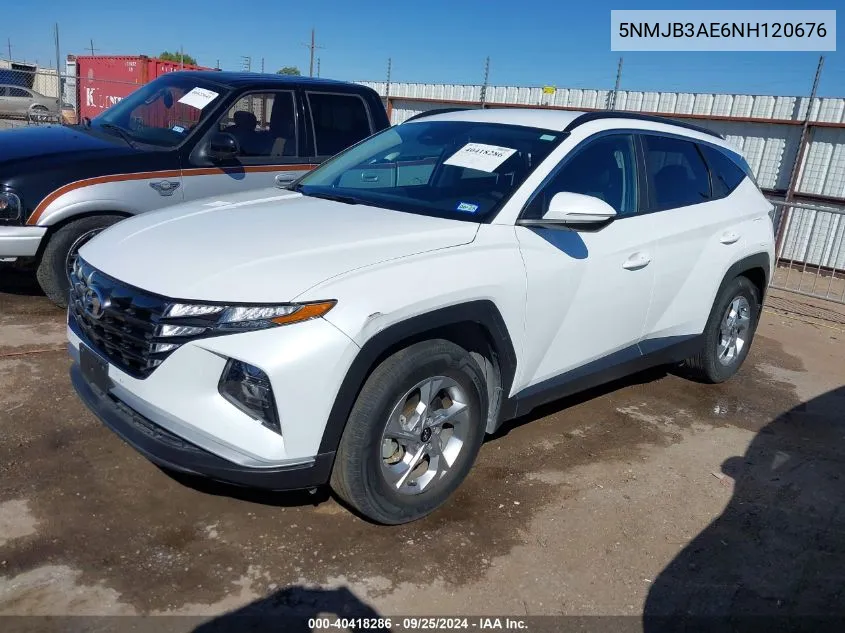 2022 Hyundai Tucson Sel VIN: 5NMJB3AE6NH120676 Lot: 40418286