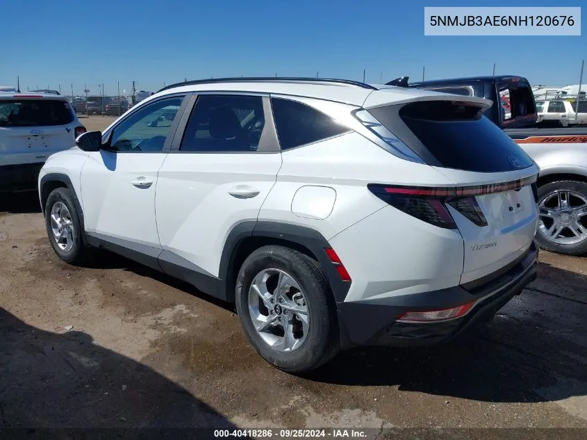 2022 Hyundai Tucson Sel VIN: 5NMJB3AE6NH120676 Lot: 40418286