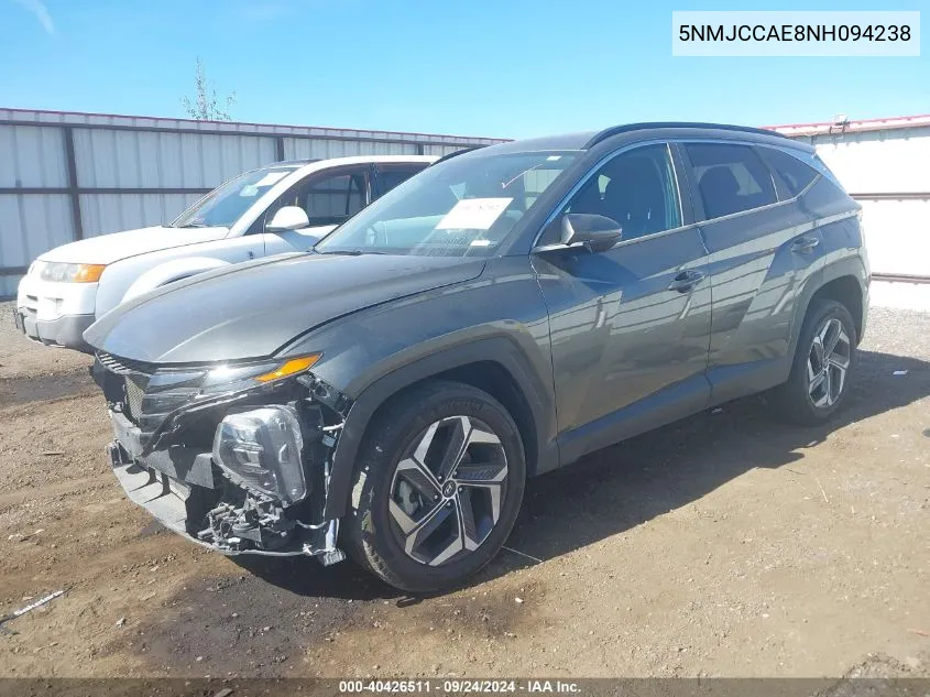 2022 Hyundai Tucson Sel VIN: 5NMJCCAE8NH094238 Lot: 40426511