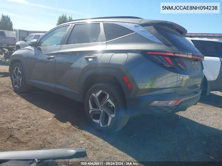 2022 Hyundai Tucson Sel VIN: 5NMJCCAE8NH094238 Lot: 40426511