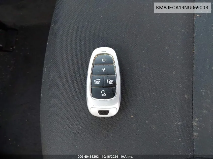 KM8JFCA19NU069003 2022 Hyundai Tucson Hybrid Sel Convenience