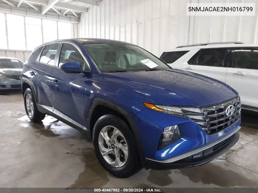 2022 Hyundai Tucson Se VIN: 5NMJACAE2NH016799 Lot: 40467952