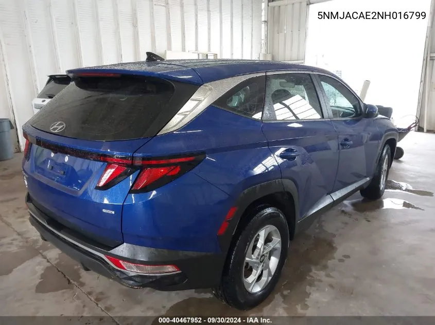 2022 Hyundai Tucson Se VIN: 5NMJACAE2NH016799 Lot: 40467952