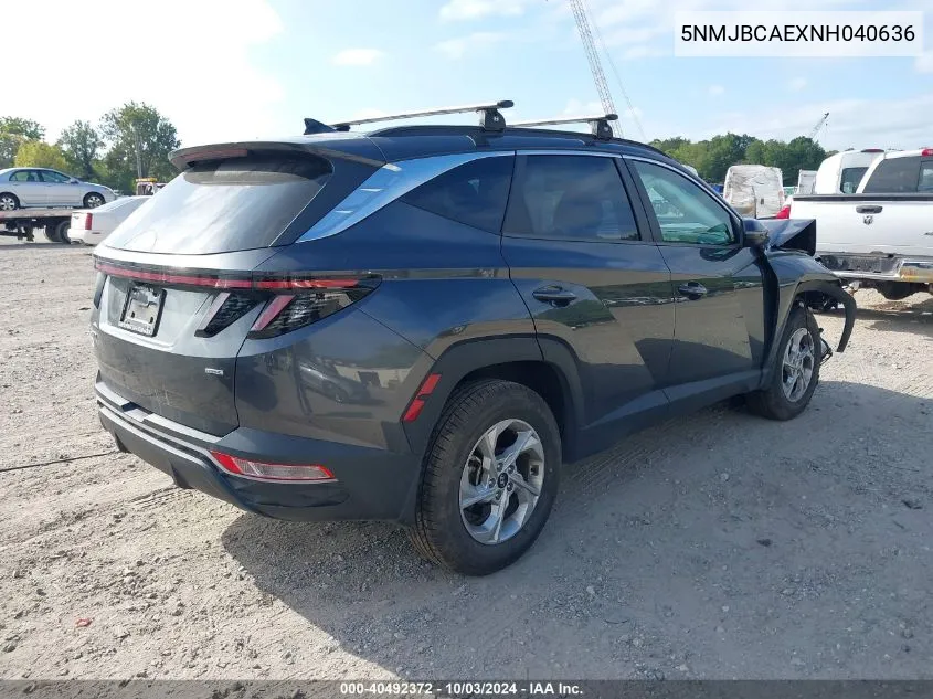 2022 Hyundai Tucson Sel VIN: 5NMJBCAEXNH040636 Lot: 40492372