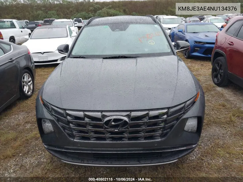 2022 Hyundai Tucson Limited VIN: KM8JE3AE4NU134376 Lot: 40502115