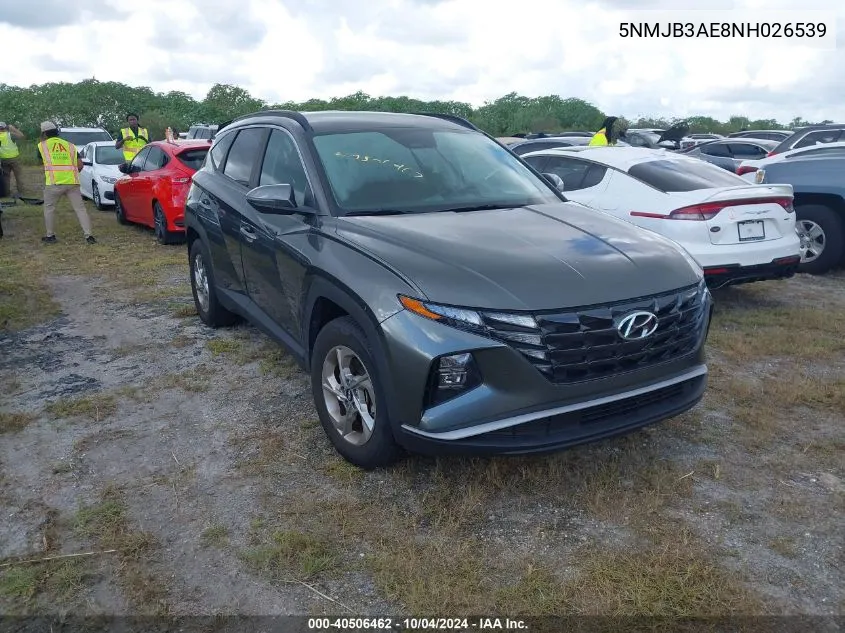 2022 Hyundai Tucson Sel VIN: 5NMJB3AE8NH026539 Lot: 40506462