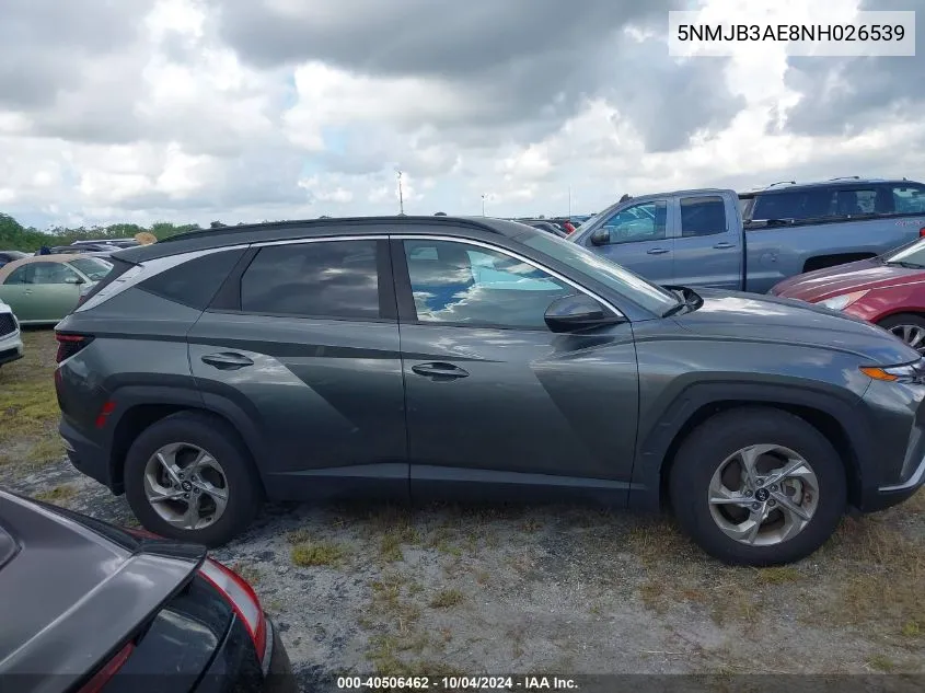 2022 Hyundai Tucson Sel VIN: 5NMJB3AE8NH026539 Lot: 40506462