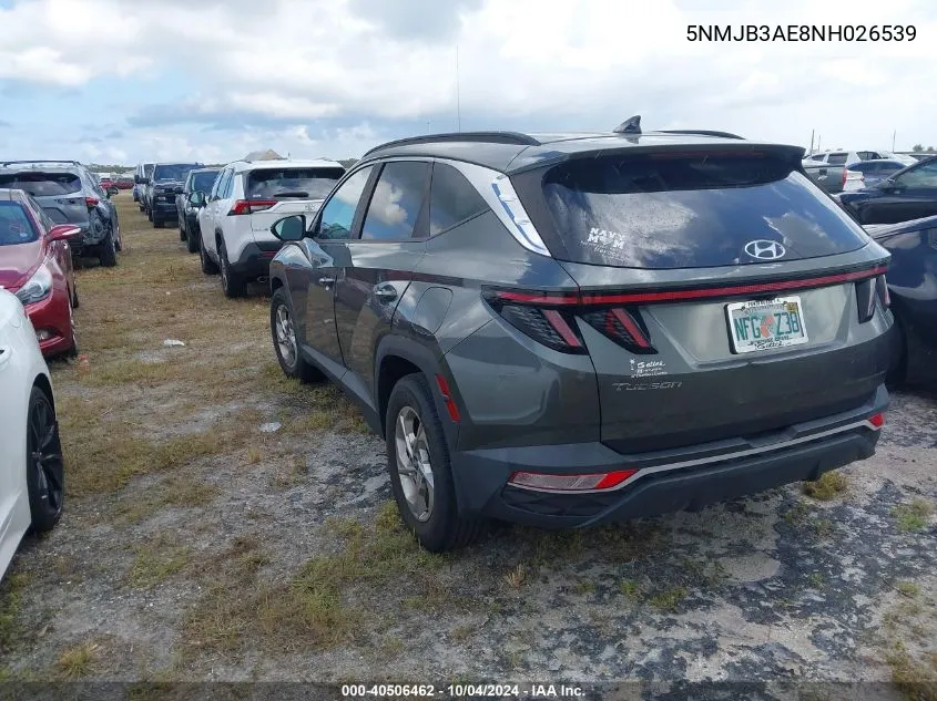 2022 Hyundai Tucson Sel VIN: 5NMJB3AE8NH026539 Lot: 40506462