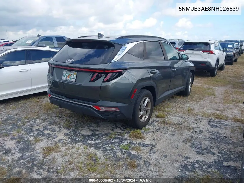 2022 Hyundai Tucson Sel VIN: 5NMJB3AE8NH026539 Lot: 40506462