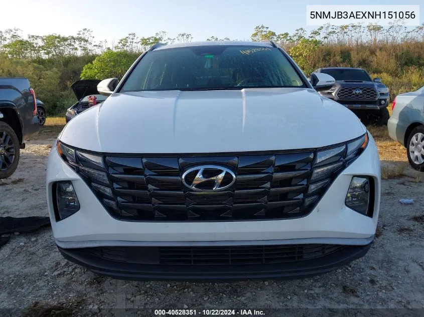 2022 Hyundai Tucson Sel VIN: 5NMJB3AEXNH151056 Lot: 40528351