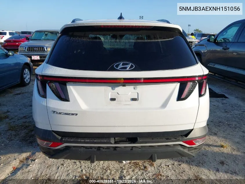 2022 Hyundai Tucson Sel VIN: 5NMJB3AEXNH151056 Lot: 40528351