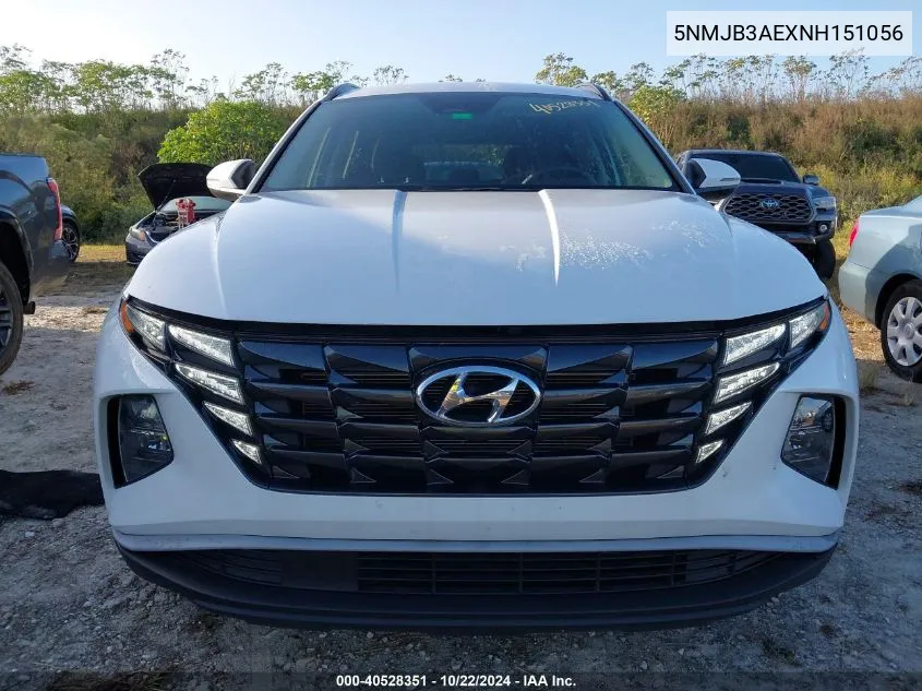 2022 Hyundai Tucson Sel VIN: 5NMJB3AEXNH151056 Lot: 40528351