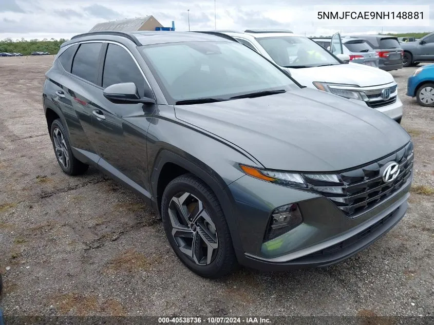 2022 Hyundai Tucson Sel VIN: 5NMJFCAE9NH148881 Lot: 40538736