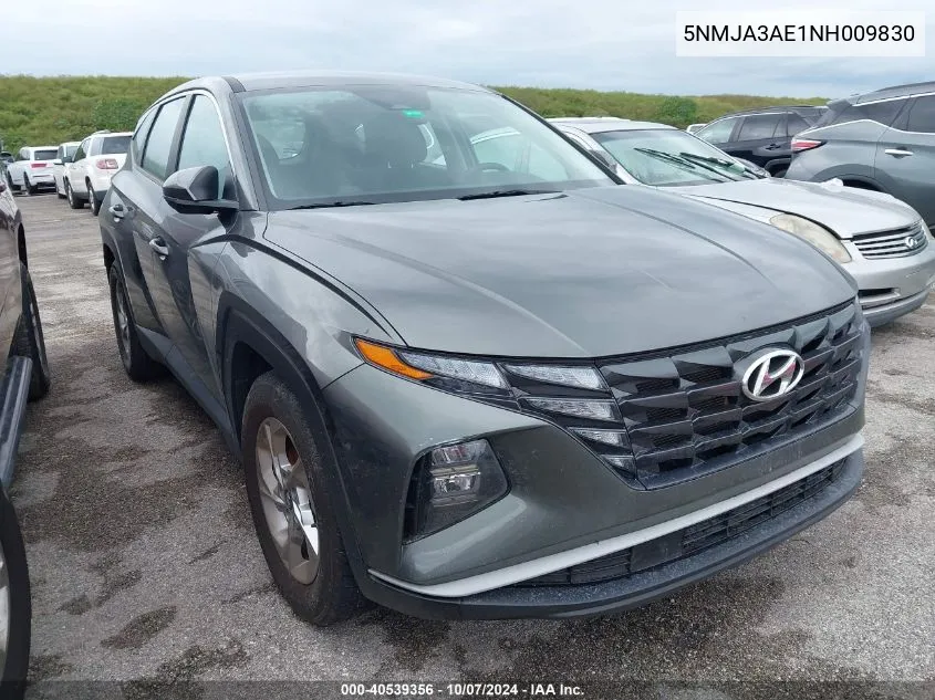 2022 Hyundai Tucson Se VIN: 5NMJA3AE1NH009830 Lot: 40539356