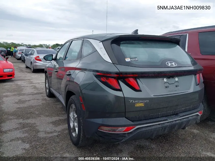 2022 Hyundai Tucson Se VIN: 5NMJA3AE1NH009830 Lot: 40539356