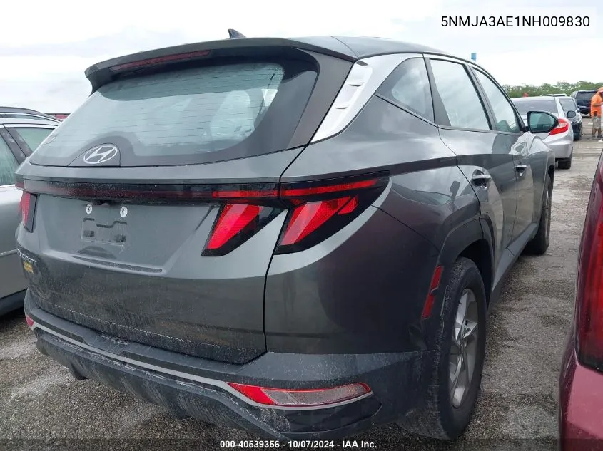 2022 Hyundai Tucson Se VIN: 5NMJA3AE1NH009830 Lot: 40539356