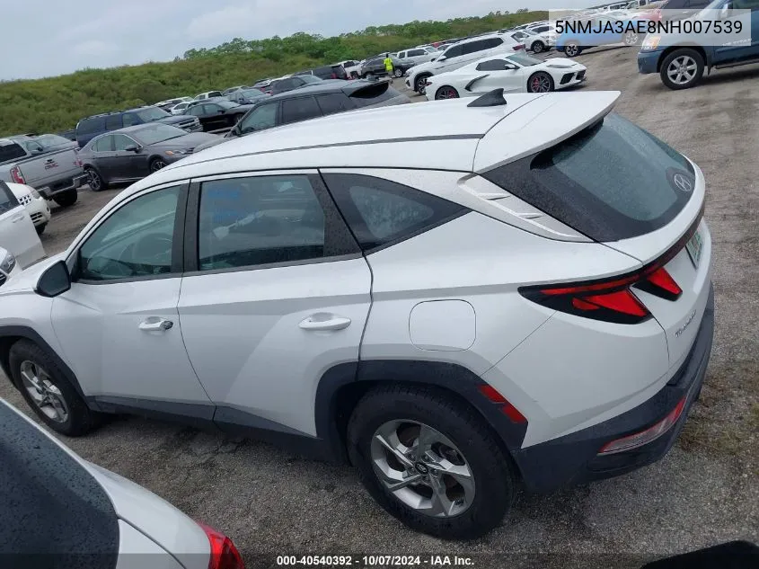 2022 Hyundai Tucson Se VIN: 5NMJA3AE8NH007539 Lot: 40540392