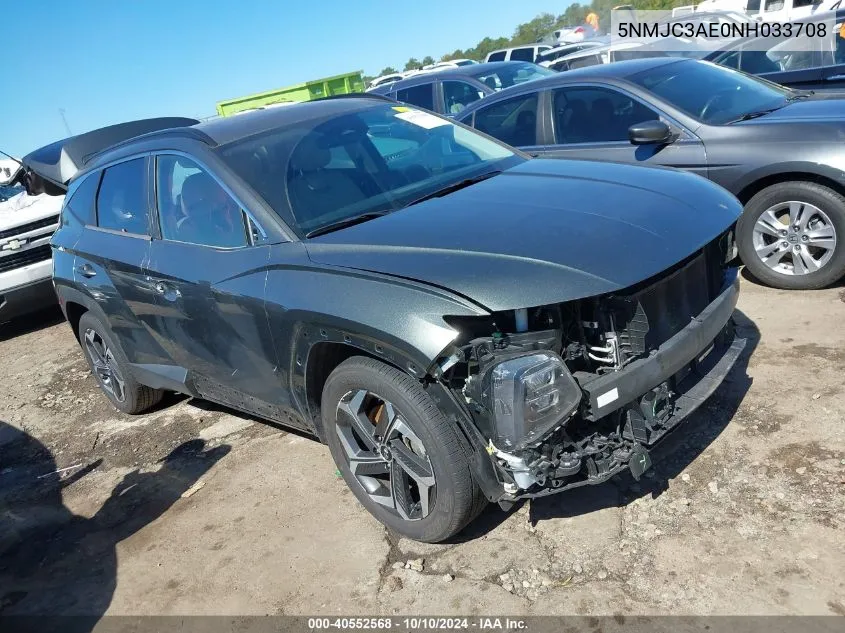 2022 Hyundai Tucson Sel VIN: 5NMJC3AE0NH033708 Lot: 40552568