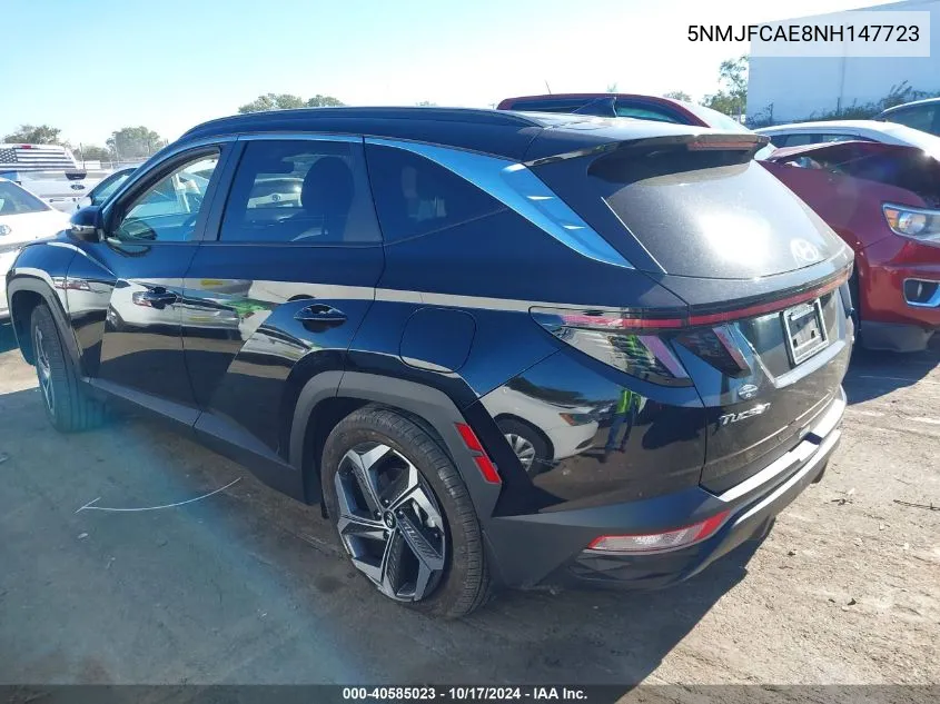 2022 Hyundai Tucson Sel VIN: 5NMJFCAE8NH147723 Lot: 40585023