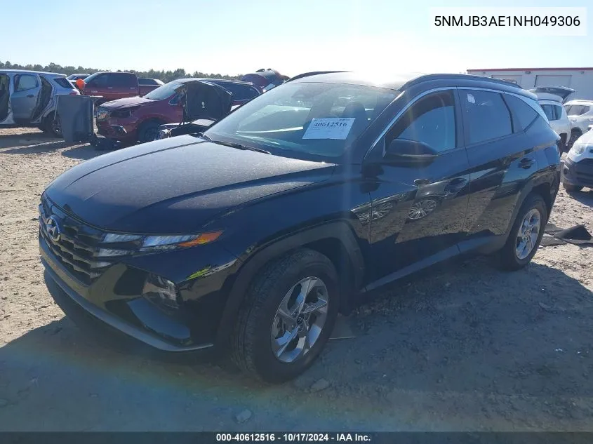 2022 Hyundai Tucson Sel VIN: 5NMJB3AE1NH049306 Lot: 40612516