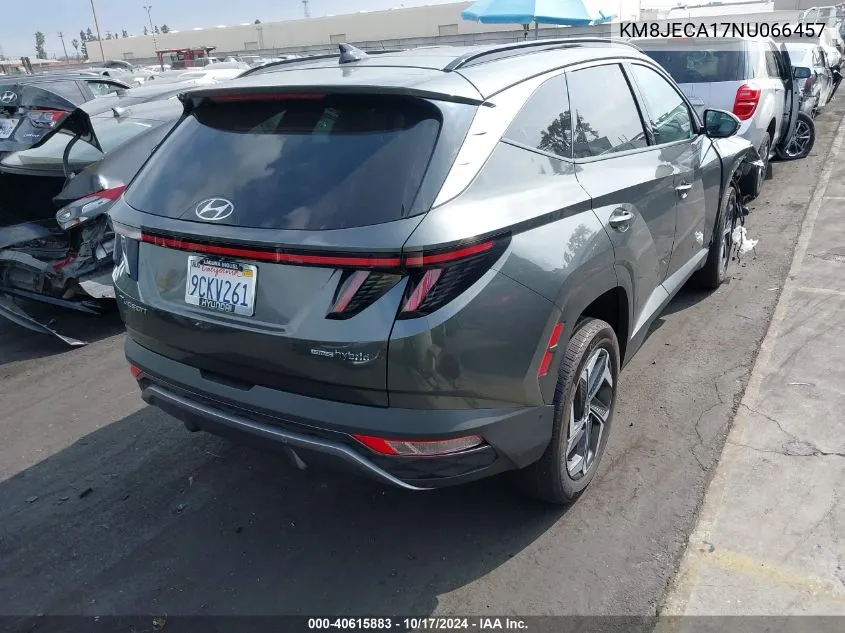 2022 Hyundai Tucson Hybrid Limited VIN: KM8JECA17NU066457 Lot: 40615883