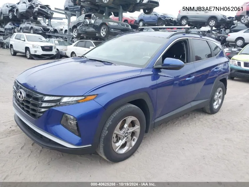 2022 Hyundai Tucson Sel VIN: 5NMJB3AE7NH062061 Lot: 40625288