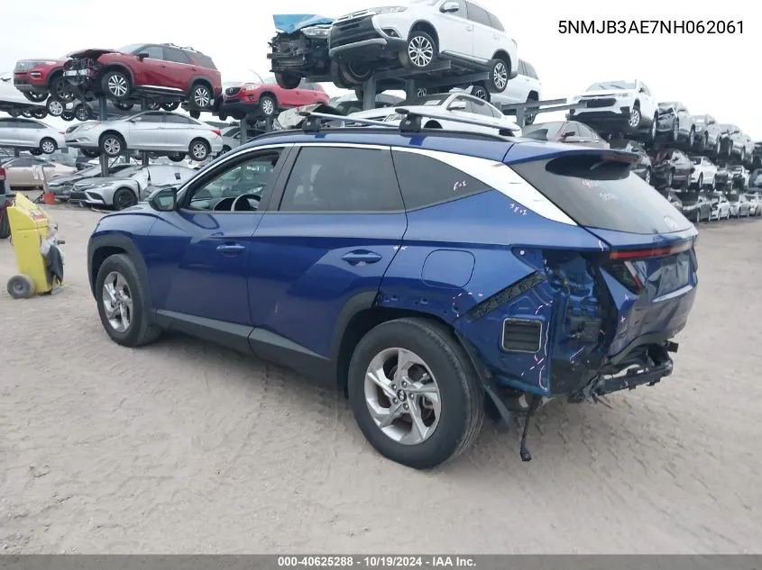 2022 Hyundai Tucson Sel VIN: 5NMJB3AE7NH062061 Lot: 40625288