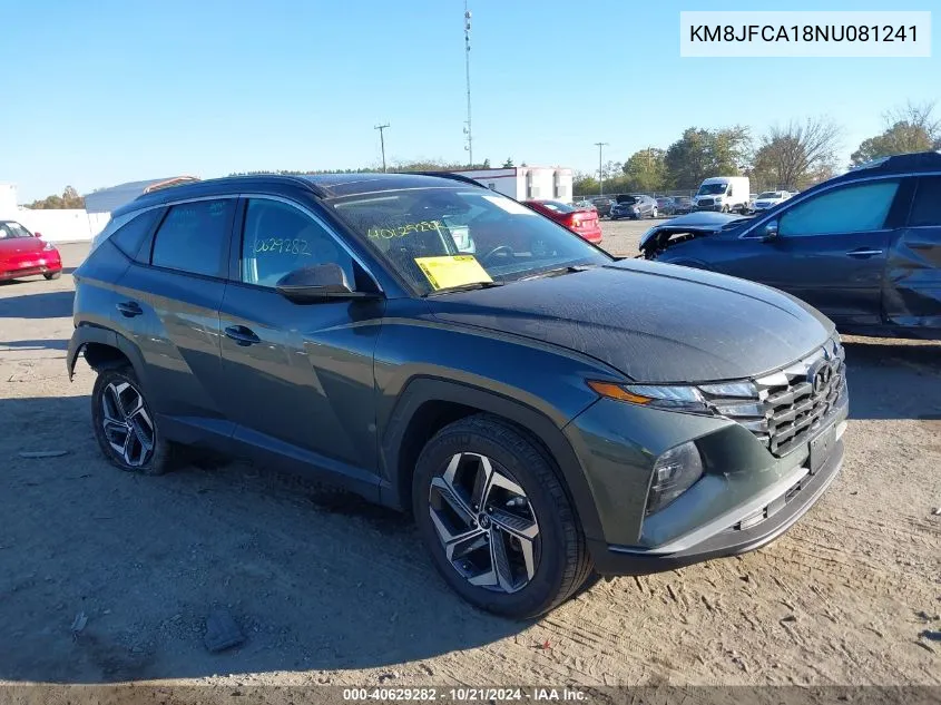 KM8JFCA18NU081241 2022 Hyundai Tucson Hybrid Sel Convenience