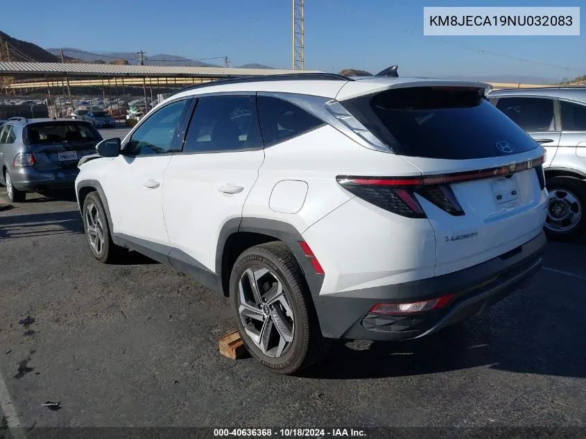 2022 Hyundai Tucson Hybrid Limited VIN: KM8JECA19NU032083 Lot: 40636368