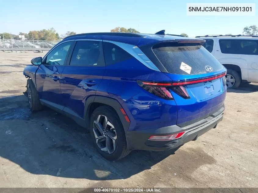 2022 Hyundai Tucson Sel VIN: 5NMJC3AE7NH091301 Lot: 40670102