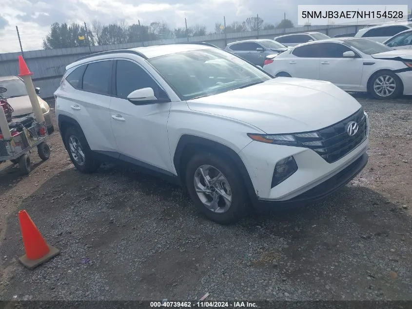 2022 Hyundai Tucson Sel VIN: 5NMJB3AE7NH154528 Lot: 40739462