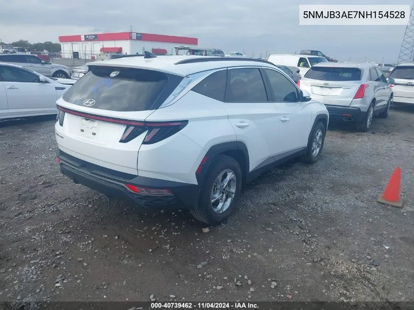 2022 Hyundai Tucson Sel VIN: 5NMJB3AE7NH154528 Lot: 40739462